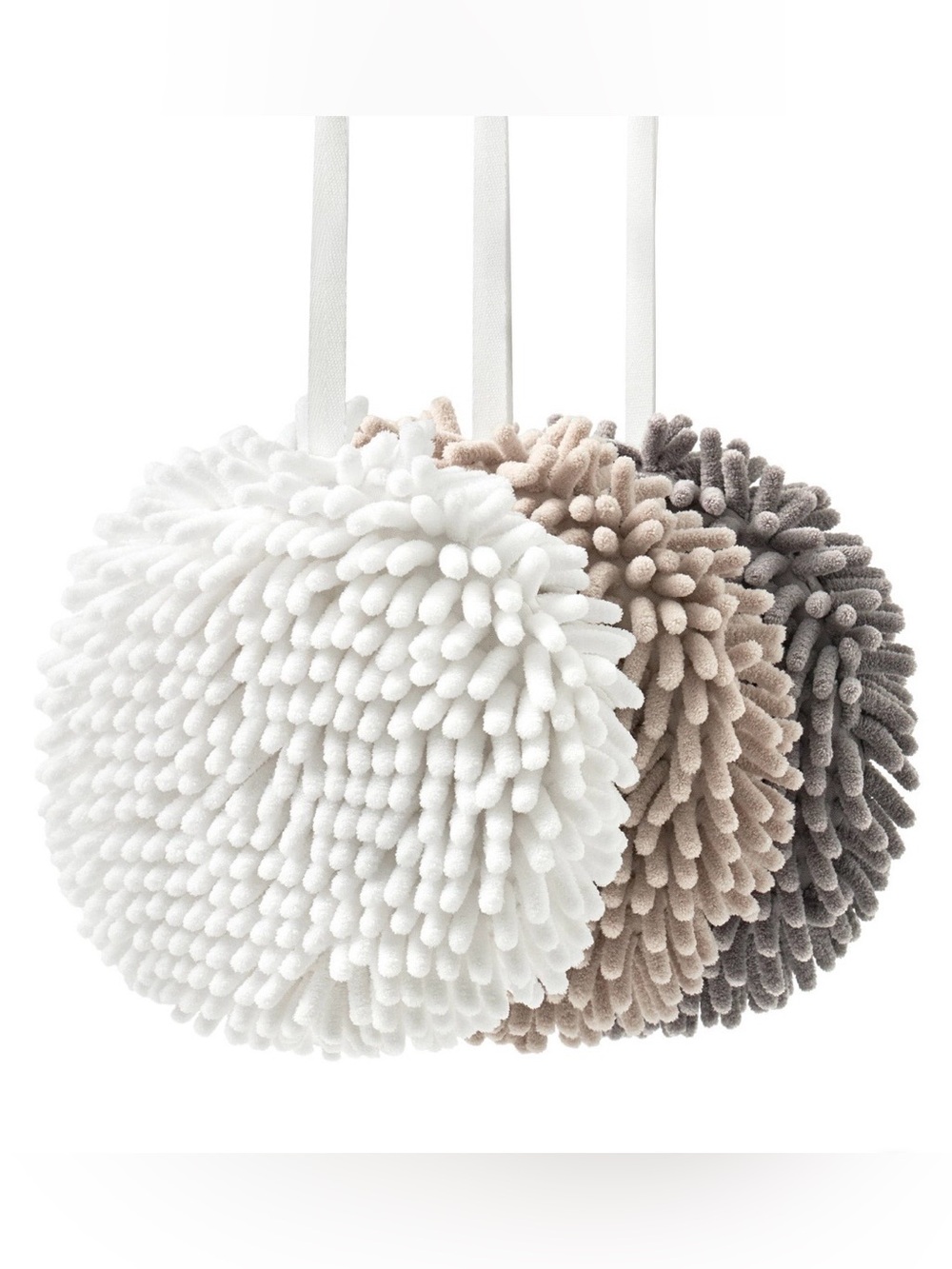 MULTIPURPOSE NOODLE CHENILLE HAND TOWEL SET OF THREE TOWELS